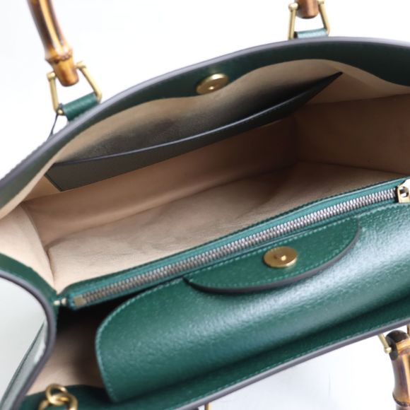 Gucci x Adidas Diana Large Tote Bag Dark Green - Picture 6 of 11